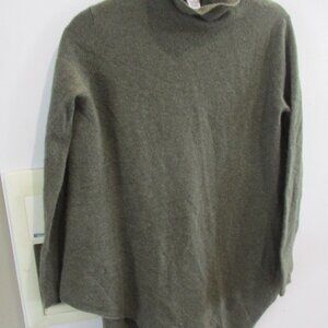 magashoni olive angled mock neck sweater olive xs 100% cashmere